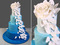Свадебный торт с Голубым градиентом