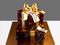 Торт "Подарок с золотым бантом" на юбилей