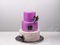 Фиолетово-серебряный торт с топпером на юбилей