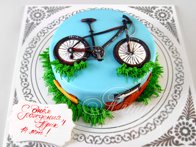 Торт с велосипедом для подростка