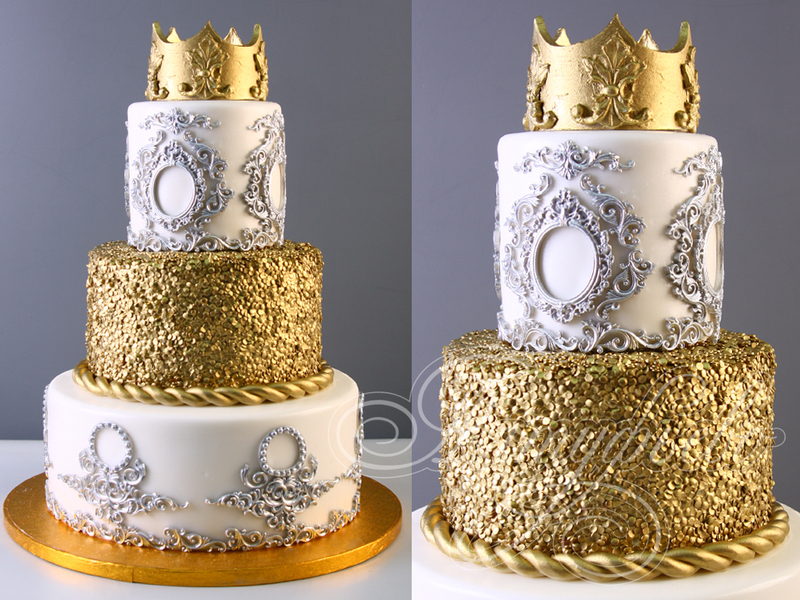 Торт с золотой короной для руководителя