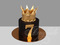 Черный торт с золотой короной