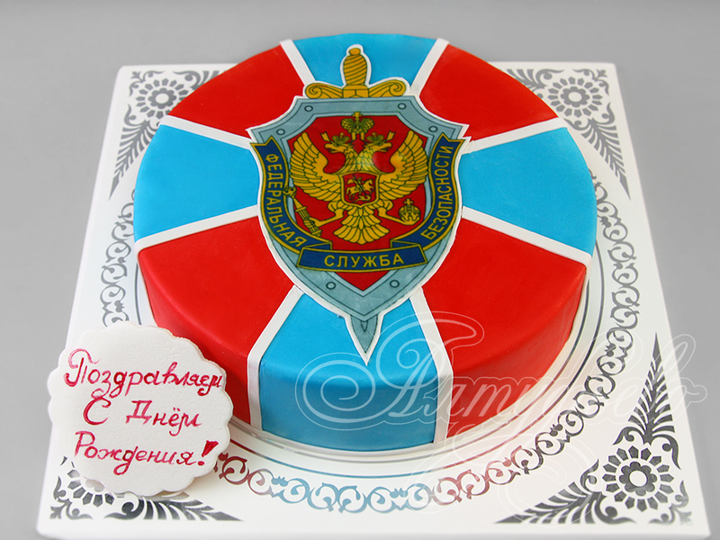 Торт эмблема на флаге ФСБ