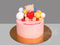 Торт с мишкой и шарами для девочки