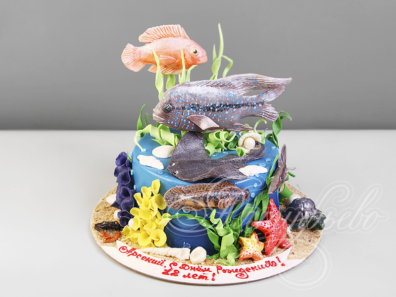 Торт "Подводный мир" на 12 лет