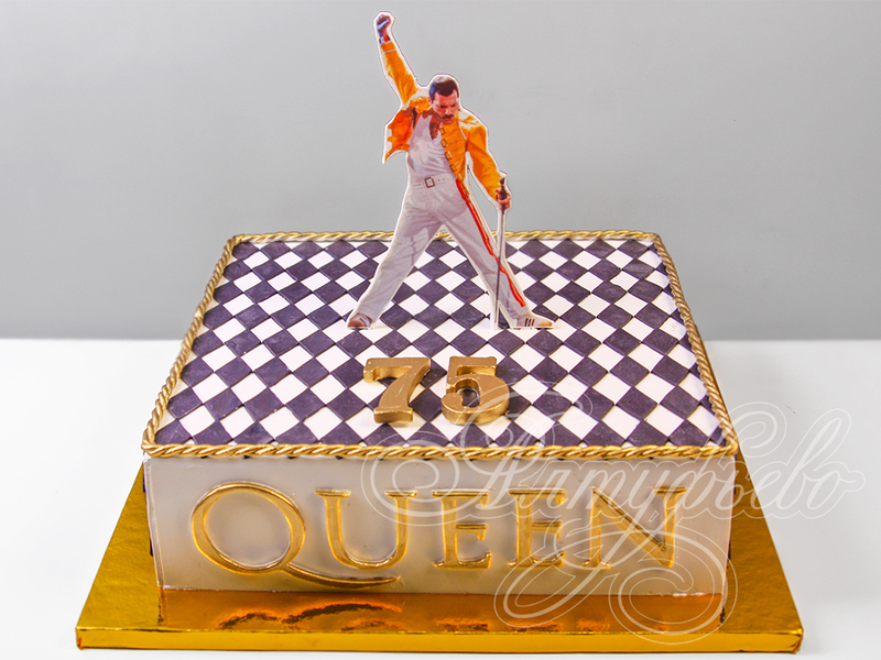 Торт Фанату группы Queen 75 лет