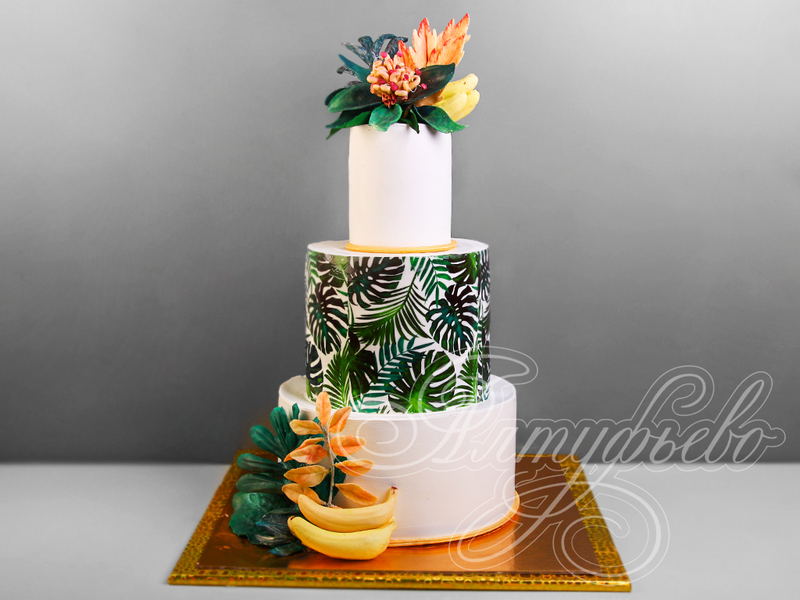 Свадебный торт в стиле Тропики