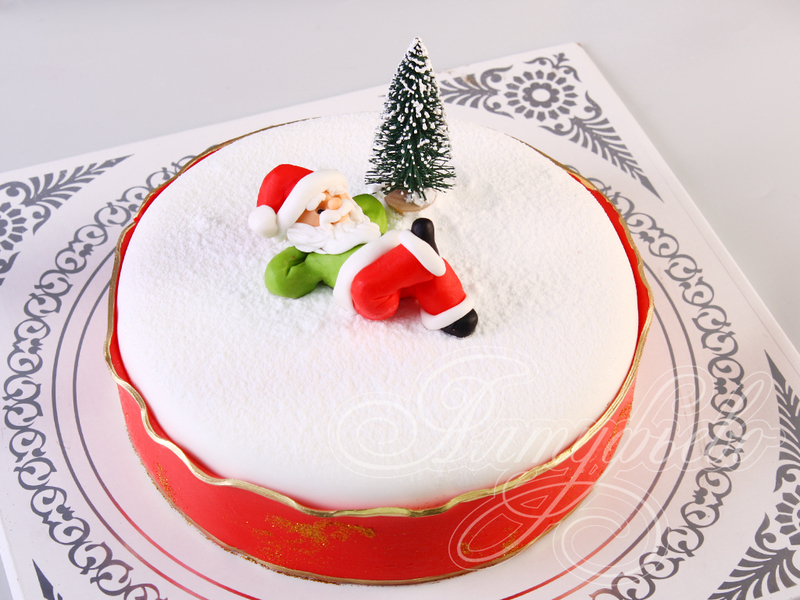 Торт Дед Мороз с елкой