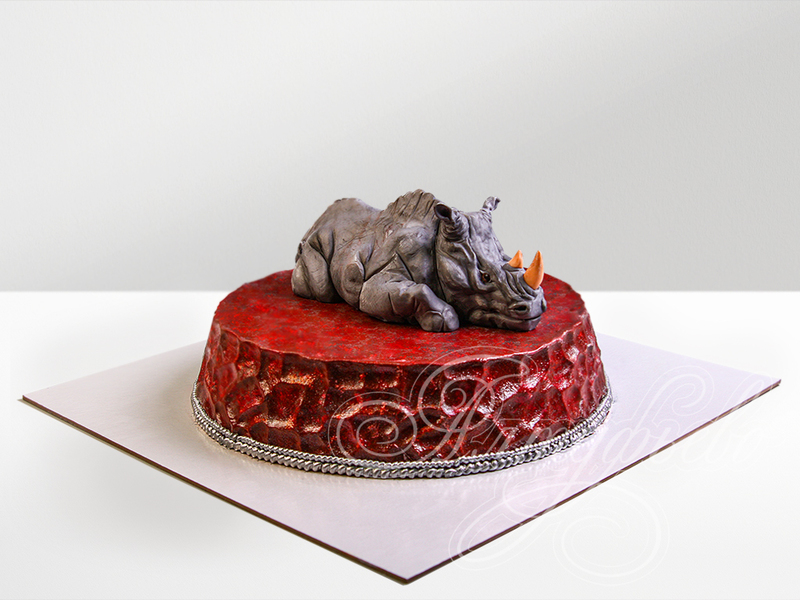Торт "Носорог-символ удачи"