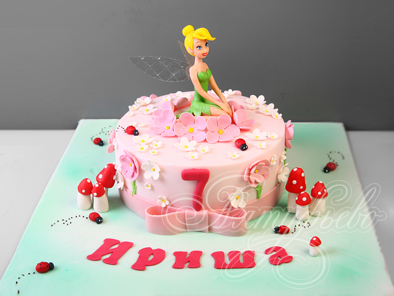 Детский торт Фея Динь-Динь на день рождения девочки в 7 лет