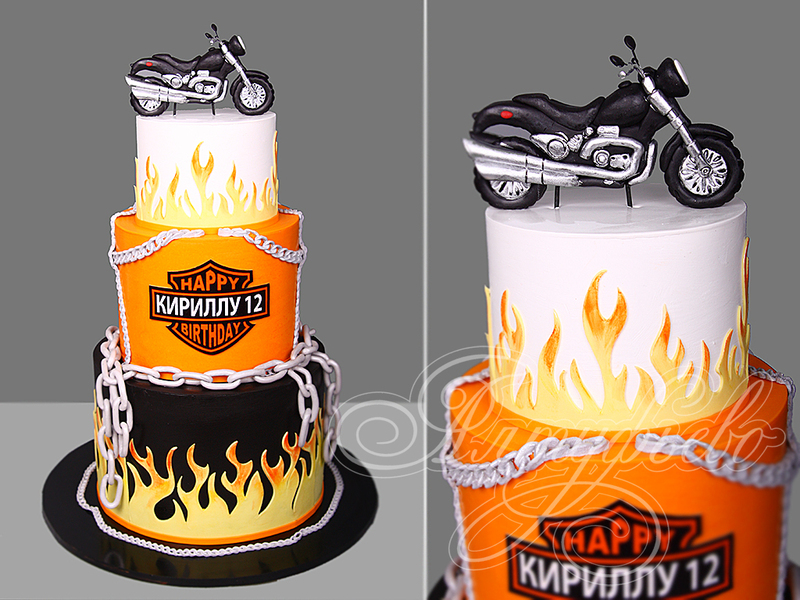 Торт Harley Davidson для мальчика