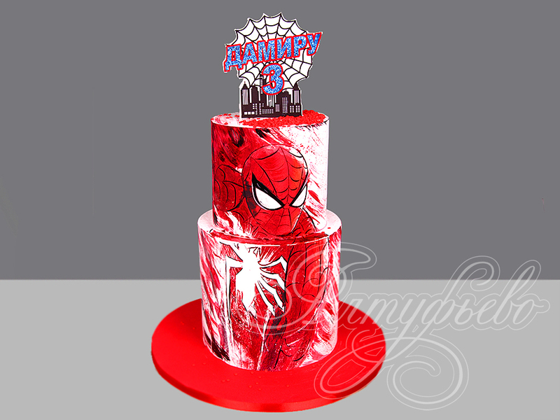 Торт Человек-паук на 3 года