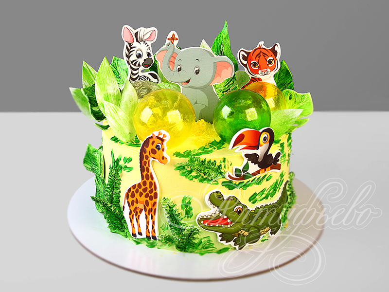 Торт с Тигром и другими животными