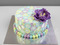 Торт с фиолетовым цветком для девушки