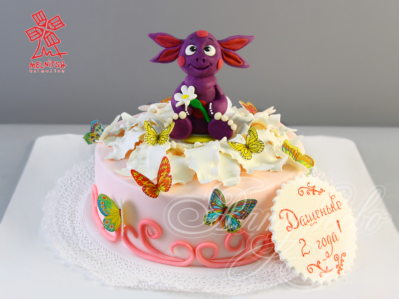 Детский торт Лунтик на цветке