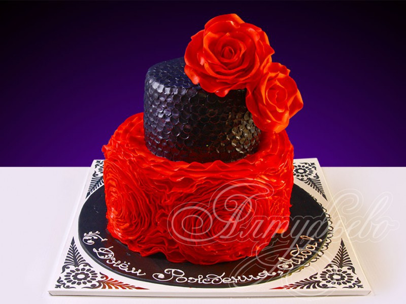 Подарочный торт «Красно-черный»