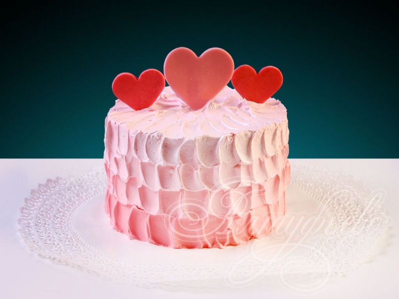 Подарочный торт «Розовый градиент»