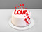 Торт "Love" с сердечками
