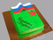 Торт Флагом России на 23 февраля