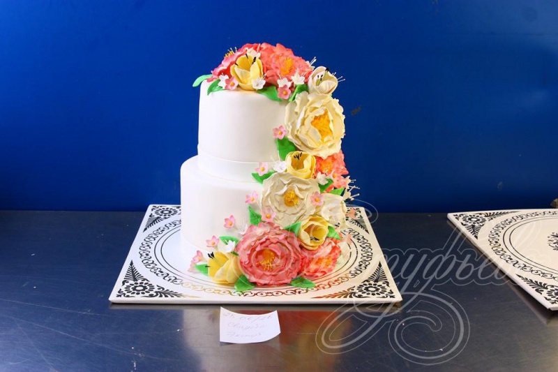 Белый свадебный торт 25062615