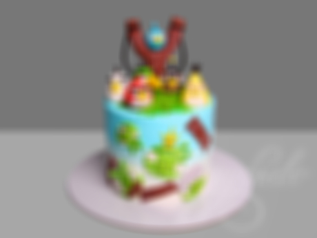 Торт Angry Birds на 6 лет