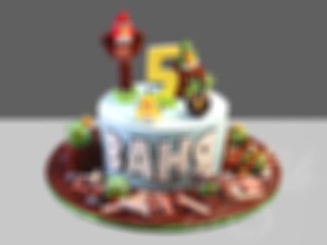 Торт Angry Birds на 5 лет