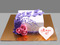 Торт с лавандой, розами и бабочками