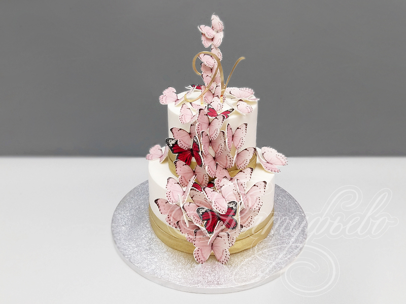 Торты Свадебные торты с бабочками «НЕОБЫЧНЫЕ» - 11 фото с ценами. Торты на  заказ в Москве с доставкой от КП «Алтуфьево»