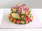 Торт с масляными цветами на 65 лет