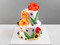 Торт с яркими цветами для бабушки