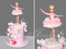 Розовый торт с пионами для балерины