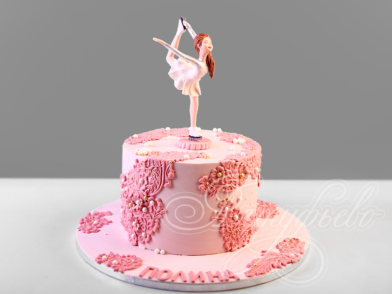 Детский торт Фигуристке Полине на день рождения