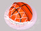 Торт "Баскетбольный мяч в кольце"