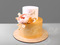 Персиковый свадебный торт