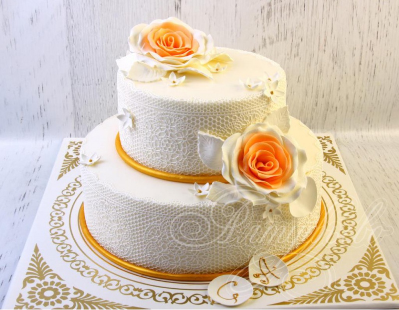 Белый свадебный торт 10061717