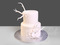 Торт с белым цветком и веточками