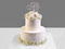 Белый свадебный торт с инициалами