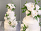 Белый свадебный с розами и пионами