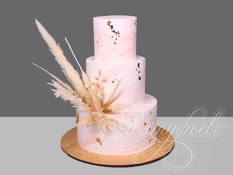Мраморный торт с сухоцветами 0108122