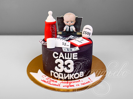 Торт Босс молокосос с метриками
