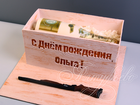 Торт "Ящик с шампанским CRISTAL"