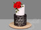 Черно-белый с красными розами на свадьбу