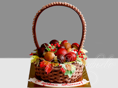 Торт "Корзина с грибами"