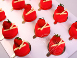 десерты "Сердечки с ягодами"