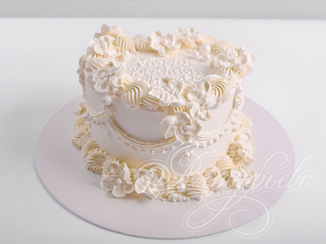 Торт Сердце в стиле ламбет