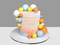Детский торт с разноцветными шарами