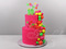 Торт с разноцветными шарами на 10 лет