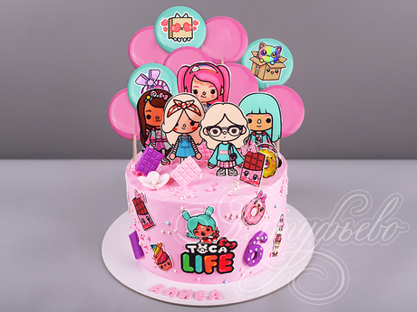 Торт Toca Boca на 6 лет