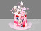 Розовый торт с Minnie Mouse и леденцами