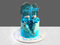 синий торт с жеодами на 18 лет